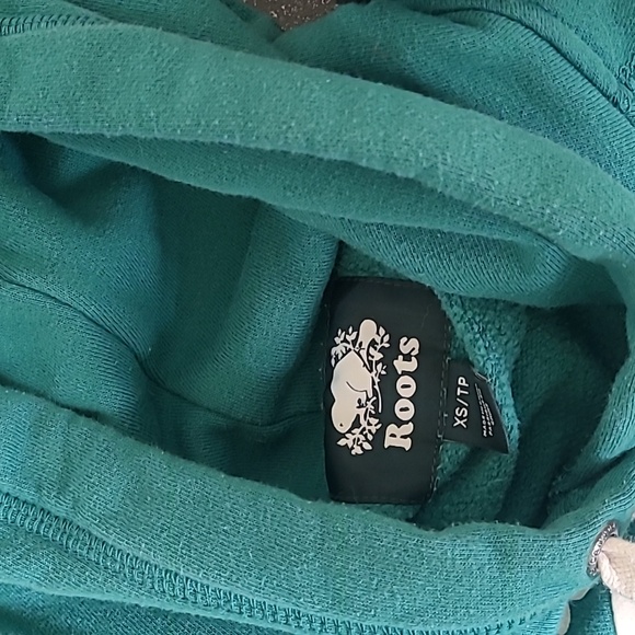 Roots Hoodie Sweatshirt Xs Green Photographing Blue - Picture 3 of 9